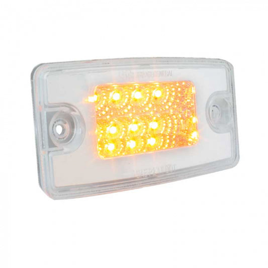 Rectangular Cab Visor Led Amber/Clear Lens