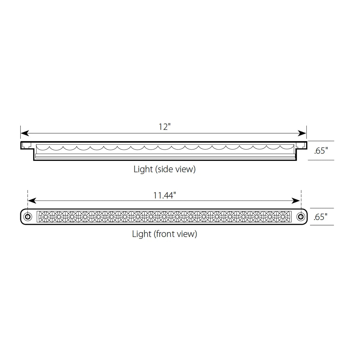 12´´ Led Light Bar Amber