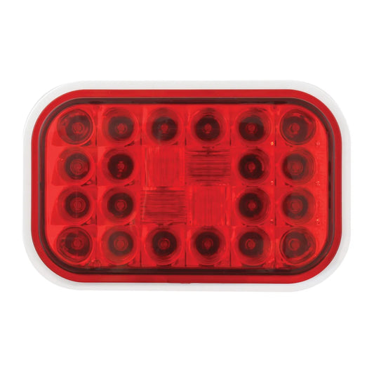 Rectangular Pearl Led Red Sealed Light