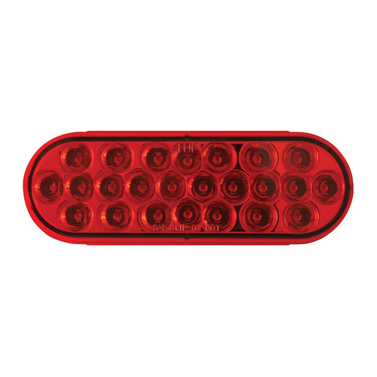 Oval Pearl Red Led Light