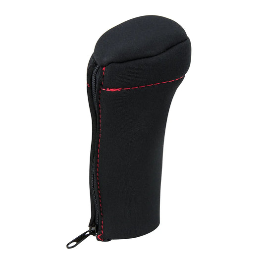 Padded Gear Shift Cover Black w/red stitching