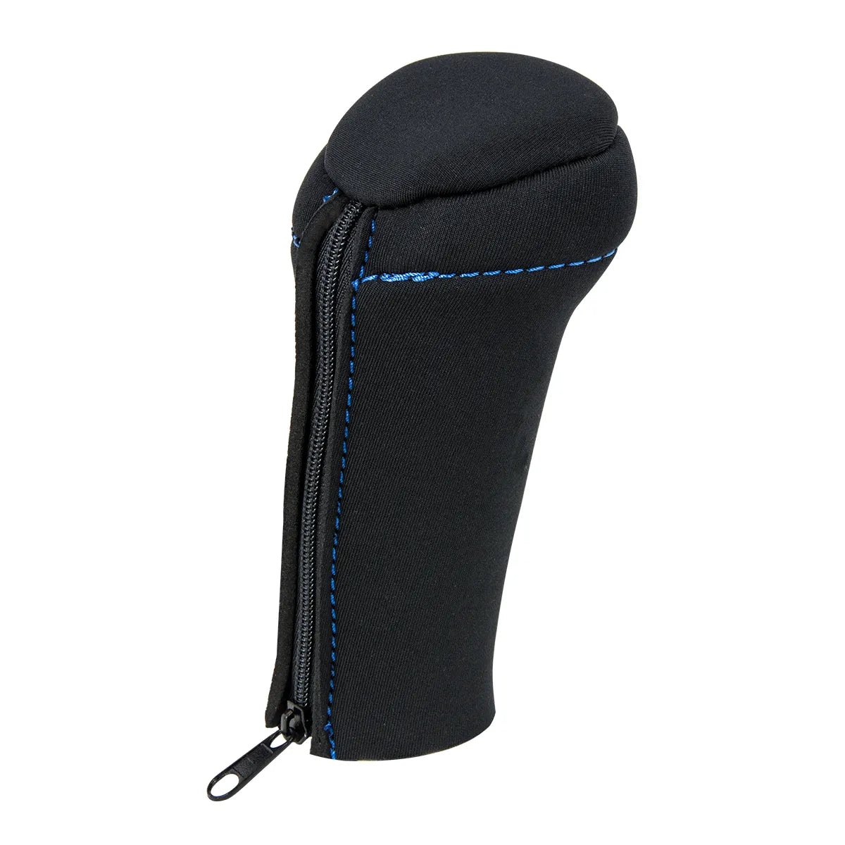 Padded Gear Shift Cover Black w/blue stitching