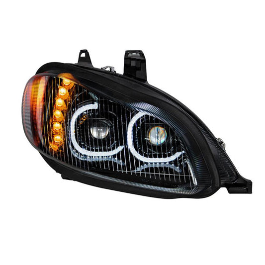 Black Led Projector Headlight for Freightliner M2-P